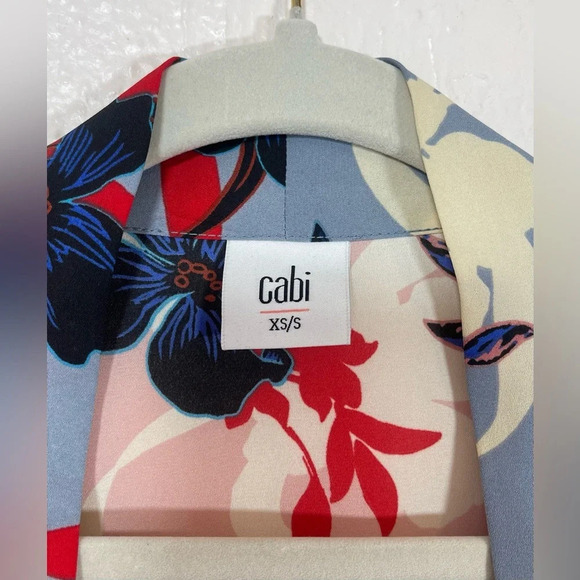 Cabi Blooming Blush Pink Floral Tropical Kimono Topper Shawl Cardigan Women XS/S - Picture 4 of 13